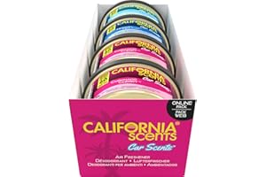 Deodoranti per auto, California Scents Profumo per auto, profumo auto nuova, set di 4, assortimento
