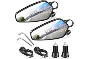 YTORGR 2 Piezas espejo de bicicleta retrovisor bicicleta 360° adjustable para 17-12mm ​manillar de Bicicleta Carretera para Bicicletas de Carretera de Montaña