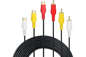 BAOLONGKING Bolongking kabel przedłużający RCA (3FT) - pozłacany 3 Rca męski na 3 Rca żeński kabel przedłużający audio wideo 3RCA męski na żeński kabel audio kompozytowy przedłużacz wideo DVD CD AV TV