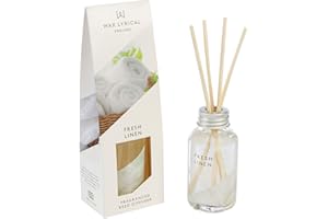 Wax Lyrical Fresh Linen, 40ml Reed Diffuser, White