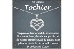 FAOMZQ Halskette für Mädchen, Infinity Herz Halskette für Meine Freundin, Geschenke für Schwester Tochter Enkelin zum Abschluss Einschulung Geburtstag Weihnachten