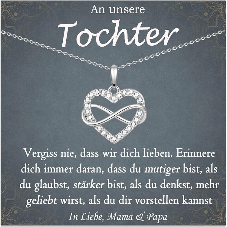 PDTU Unendlichkeitszeichen Kette - Geschenk Für Frauen & Töchter