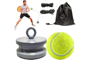 AOUZEA Dispositivo de Entrenamiento de Tenis mit Base Metálica de 1,2 kg | Innovador Equipamiento Deportivo para Exteriores, en el Parque, en el jardín Juego de Entrenador de Tenis