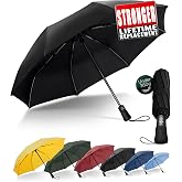 Chakipee Paraguas Plegable Antiviento Hombres - Paraguas Resistente al Viento, Paraguas Autom&aacute;tico Port&aacute;til Compacto de Viaje