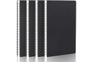 Yarotm Cuadernos Hojas Blanco A4-4PCS Pack A4 Cuadernos en Espiral en Papel Blancas 100GSM Tapa Dura - 21x29.2cm 60 Hojas Notebook Bloc de Dibujo - Libreta Anillas de Folios Blancos a4