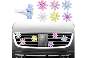 ShawFly 6 PCS Beautiful Daisy Sunflower Flower Car Vent Clip Cute Car Interior Decoration Accessories(Daisy)