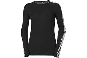 HELLY HANSEN Helly-Hansen Kobiety W HH Lifa Crew Koszulka Termiczna, Czarny, M