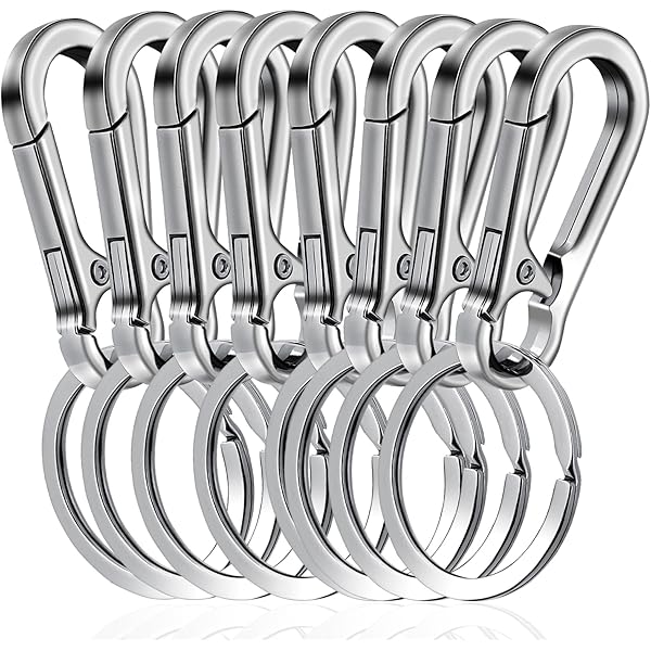 6 Stück Karabiner Haken Schlüsselanhänger - Robuste Zinklegierung Für Outdoor & Camping