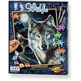 Schipper Pittura Ad Olio Con Numeri – Lupi, 24x30 Cm, Set Completo Con Colori Acrilici E Pennello