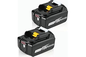 PSOGPONE Ersatzakku Kompatibel mit Makita, 2 Stück 18V 8.0Ah Akku für Makita BL1850 BL1835 BL1820B BL1815 BL1860B BL1855 BL1840 BL1830 194204-5 LXT-400 mit LED Werkzeugakku