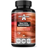 Bacopa Monnieri Extract 500mg, High Potency Brahmi Extract (50% Bacosides), 90 Vegan Capsules, 3 Month Supply, Herbal Supplem