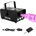 KANBCNG Mini machine à fumée 500 W avec LED RVB, réservoir de 300 ml | Brume continue automatique, volume de brume 6000 cu.ft/min, machine à fumée portable pour Halloween, mariage, fête
