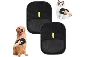 ARTGUTS Lot de 2 Gants de toilettage antistatiques pour Animaux de Compagnie, 21 x 17 cm, réutilisables, pour Le toilettage des Chats, Chiens, pour Le toilettage