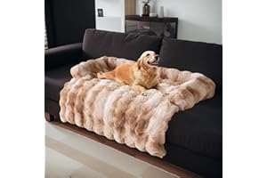 Topchances Dog Bed Cover, Pet Couch Covers for Sofa,Dog Sofa Bed Mat,Furniture Protector Pet Sofa Mat for Dogs and Cats(Gradient Brown,90×90cm)