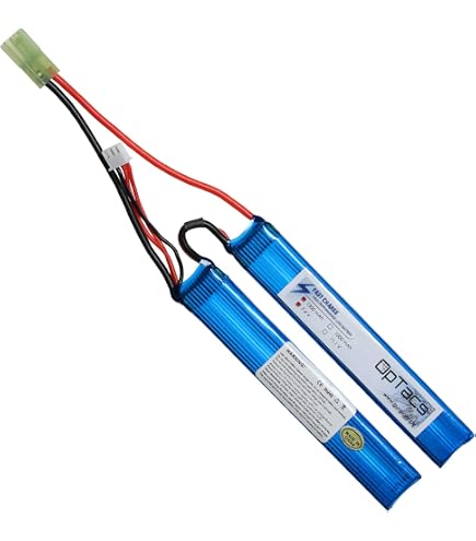 Batterie LiPo 7.4V 1300mAh 15C Pour Airsoft - Connecteur Deans-T, Compatible M4 AK MP5