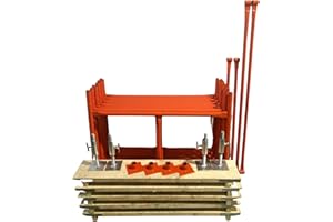 HILL TOP FABRICATIONS CO (1998) LTD - Scaffolding Tower with Boards & Adjustable Bases 5.94 Meters (19'6") Working Height 4x4 Base Size. Steel & Polyester Powder Coated (PPC) Quality Durable Finish.