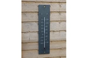Slate Thermometer by Garden Trading | Crafted in Slate | H45 X W10 X D1cm