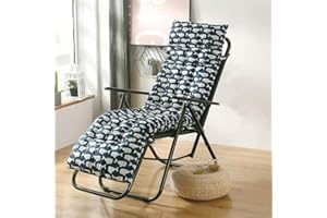 Homay Garden Patio Chaise Lounger Cushion Thick Padded Chair Mattress Sun Lounger Cushion with Backrest,High Back Seat Pads Indoor Outdoor Relaxer Soft Cushion
