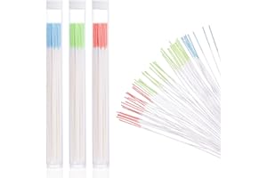 LUTER 180 szt Czyscika do Dziurek w Kolczykach, Jednorazowa nic Dentystyczna Linia do Czyszczenia Dziurek w Uszach Pielegnacja po Przekluciu Ucha (Niebieski, Rózowo-Czerwony, Zielony)