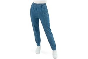URBAN STITCH Women Jeans Ladies Stretch Trousers High Waist Rise Elasticated Pull On Straight Leg Denim Soft Pants Plus Size Casual Wear