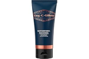 King C. Gillette Bartpflege Rasiergel Männer (150 ml) mit weißem Tee und Arganöl für ideale Bartpflege, Shaving Gel, Geschenk für Männer