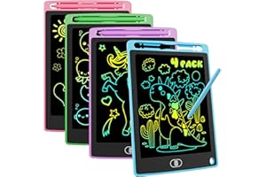 4 Pack 8.5 Inch LCD Drawing Board for Kids, Electight Colorful Writing Tablet Drawing Pad for Kids Gifts Learning Educational Toys for 2 3 4 5 6 7 Year Old Boys Girls, Green Purple Pink Blue