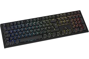 ‎DUCKY Ducky One X Wireless Gaming Tastatur Schwarz – Full-Size, Induktive Switches, Tri-Mode-Konnektivität (USB-C, 2.4GHz, Bluetooth), Rapid Trigger, Einstellbare Auslösung, RGB, ISO deutsch