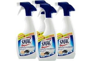 SMAC EXPRESS Smac - Sgrassatore Spray per Superfici Moderne e Delicate, Detergente per Casa e Cucina, 500ml x 4 Pezzi