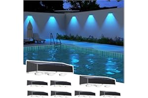 SENDALE Luces Solares Led Exterior Jardin, 8 Piezas Luz Solar Exterior,12 Modos IP65 Impermeable Focos Led Solares,Aplique Solar Exteriorpara Patio Terraza,Blanco Cálido Cambio de Color