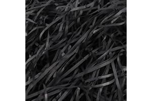 GSrenyu 200g Black Shredded Tissue Paper,Raffia Filler for Packaging Protection Decoration for Birthdays Weddings Festivals Gift Boxes Hampers Filling