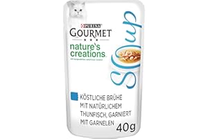 Gourmet Purina Gourmet Crystal Soup para Gatos con atún Natural y gambas, 32 Unidades (32 x 40 g)