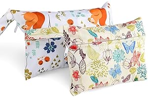 HJIAMA 2 Pezzi Pannolini, Wet Bag Pannolini Lavabili, Porta Pannolini, Wetbag per Nuoto Campeggio