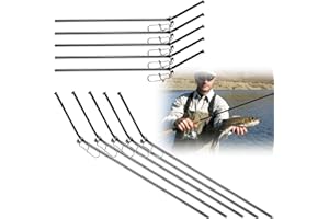 LPZMPZ 10 Piezas Brazos Antienredos 9/12cm Conector de Equilibrio Tubo con Rótula Accesorios Curvos para Pescar Carpa Negro