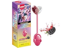 AMOS Musicales Sucette Bonbon Lollipop, Black-berry Mûre Pastèque Audio Sucettes, Noël Christmas Fête Sucettes Gift, Individuel Emballés Bonbon Sans Sucre Candy Parfait Pour Fête