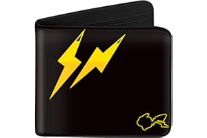 Qerrassa Wallet for Boys Mens Bi-Fold Anime Leather Wallets with Zip Coin Pocket, RFID Blocking Slim Small Purse Cartoon Kawaii Cool Credit Card Holder Thin Coin Purses for Teen Girls Kids, Yellow Pik