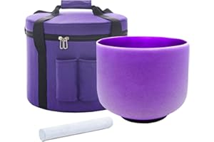 Hye-eun 8 Pouce B Note Violet Quartz Cristal Singing Bowl cristal bols chantants Couronne Chakra Son Guérison Avec Sac de Transport pour Yoga
