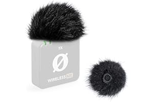 SUNMON Futrzany filtr pop do bezprzewodowych mikrofonów ME, osłona przeciwwiatrowa do mikrofonu Rode Wireless ME, puszysta szyba przednia do redukcji szumów wiatru i tła (2 szt.)