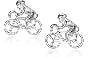 HONEY BEAR Spinki do mankietów dla mężczyzn - rower wyścigowy rower rowerzysta sport, dla męskiej koszuli prezent ślubny, Stal nierdzewna