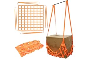 JETCLOUD Foribyw Cargo Hoisting Nets 1Mx1M Polyester Safety Hoisting Net 300 KG High Load Capacity Cargo Hanging Net Square Mesh Handling Hoisting Straps for Loading and Unloading Cargo