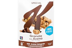 Kellogg's Special K | Gusto Cioccolato Fondente | Granola con Avena Croccante e Deliziosi Riccioli di Cioccolato | 66% Avena Integrale | Confezione Singola da 320g (1 x 320g)