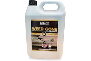 BRONTE HERITAGE COLLECTION Weed Gone 5L Glyphosate-Free Weedkiller – Fast Acting Natural Formula. 24 Hour Visible Results. Pet & Eco-Friendly. Kills Weeds & Moss on Paths, Driveways & Patios. UK Made, Recyclable Spray Bottle