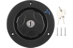 ARAMOX Napełnianie Wodą do Kampera, Wlot świeżej Wody Grawitacyjnej Zamykany Szczelny Korek Wlewu Wody z 2 Kluczami Czarny do Przyczepy Kempingowej Przyczepy Kempingowej