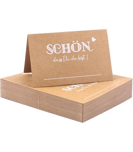 50 edle Premium-Tischkarten -18 Motive zur Auswahl - Platzkarten 300mg - 5,5 x 8,5cm (eine Seite)