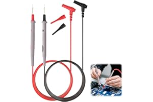 RJLLKD 1 Pair Universal Multimeter Test Leads 1M, PVC Wire Gold-Plated Tips Cat III 1000V & Cat Iv 600V 20A Compatible with Fluke IC Components Digital Multimeter Electrical Testing Clamp Meters Ket20