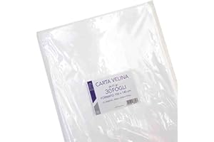Florio Carta - Confezione da 30 Fogli di Carta Velina da 21 gr. Formato 100x140 cm | Colore Bianco | Multiuso