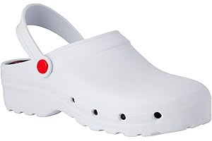 REPOSA Light Shock Zuecos Sanitarios, Zapatos de enfermería, Material eva Zapatos Sanitarios cómodos con capellada Superior Cerrada, Agujeros Laterales, Plantilla anatómica, Suela SRC