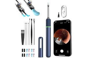 VLIKE Otoscopio, Pulisci Orecchie con Telecamera, 1920P Endoscopio per Orecchio con WIFI, 3,2mm Impermeabile Endoscopio con stuzzicadenti e pinzette, Pulizia Orecchie Otoscopio per iOS, iPad e Android