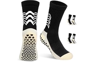 VOBUKE Calzettoni Calcio Bambino 2/3 Paia Calze Grip Calcio Bambina Calzini Antiscivolo Bambino Elastiche Cotone Calze Sportive Basket per Ragazzi Ragazze 5-12 per L'allenamento, Basket, Corsa, Sport