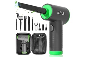 Souffleur Air Comprimé - 110000 tr/min Bombe Air Comprimé - 3 Vitesses Réglables Air Comprimé Nettoyage PC - 7600 mAh Batterie Plumeau à Air Électrique - Dépoussiérant Ordinateur/Clavier/Imprimante/TV