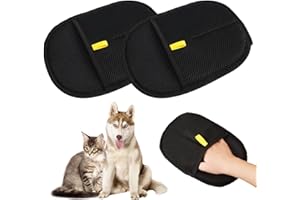 BINXIAOQIN 2 Pièces Gant Anti Poils Animaux,Brosse Poil Chat Gants Pet,Brosse Anti Poils Animaux Compagnie,Ramasse poils animaux Toilettage,gant Animal Ramasse Poil
